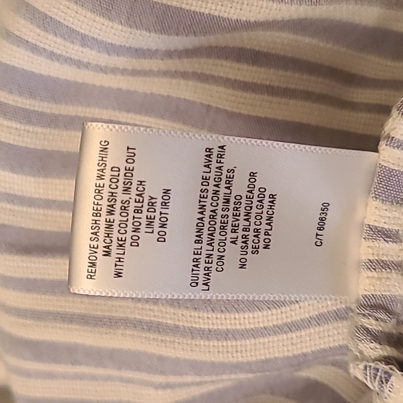 V BY VIOLET WEEKEND Women's Blue/White Striped Jumpsuit - Size 12 - Picture 11 of 15